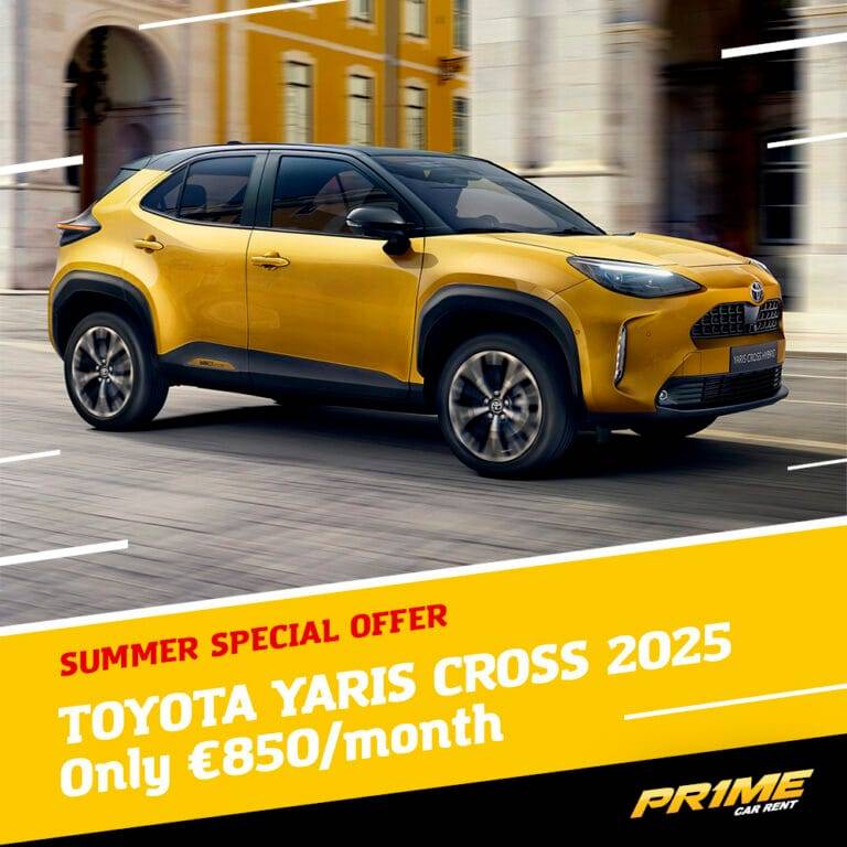 PRIME summer rent banner 05-2025 Yaris Cross eng
