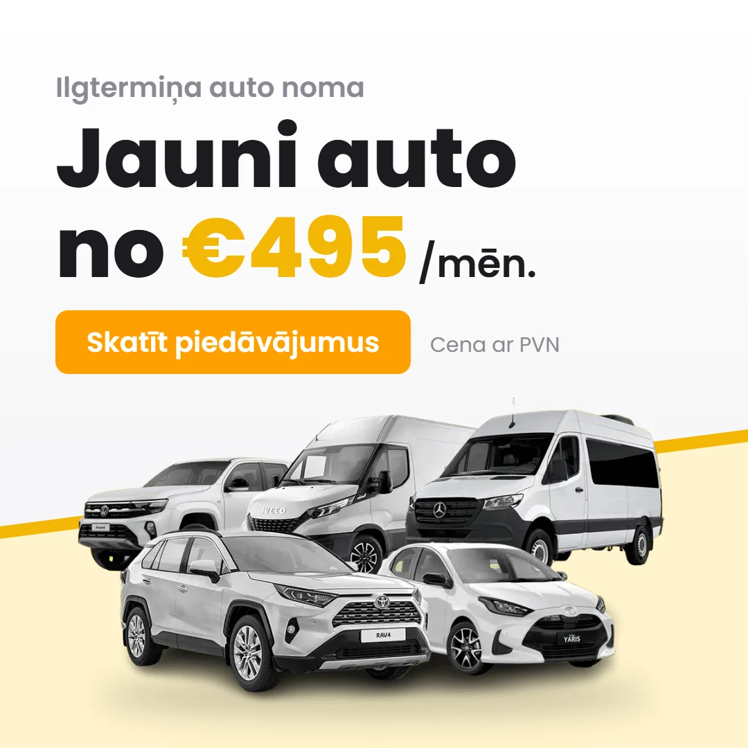 Ilgtermiņa auto noma – jauni auto no €495 mēnesī